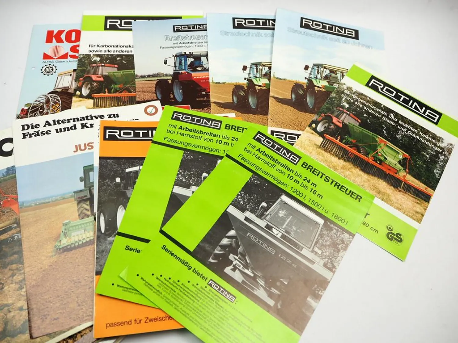 Posten Original Prospekte Landtechnik Bodenbearbeitung 1970/80er Jahre