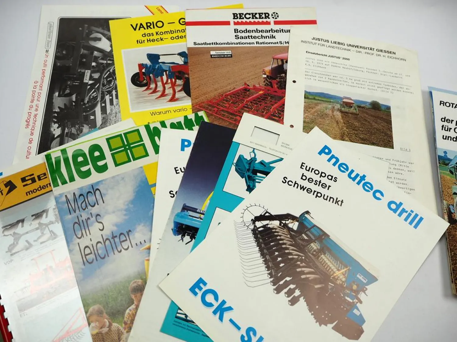 Posten Original Prospekte Landtechnik Bodenbearbeitung 1970/80er Jahre