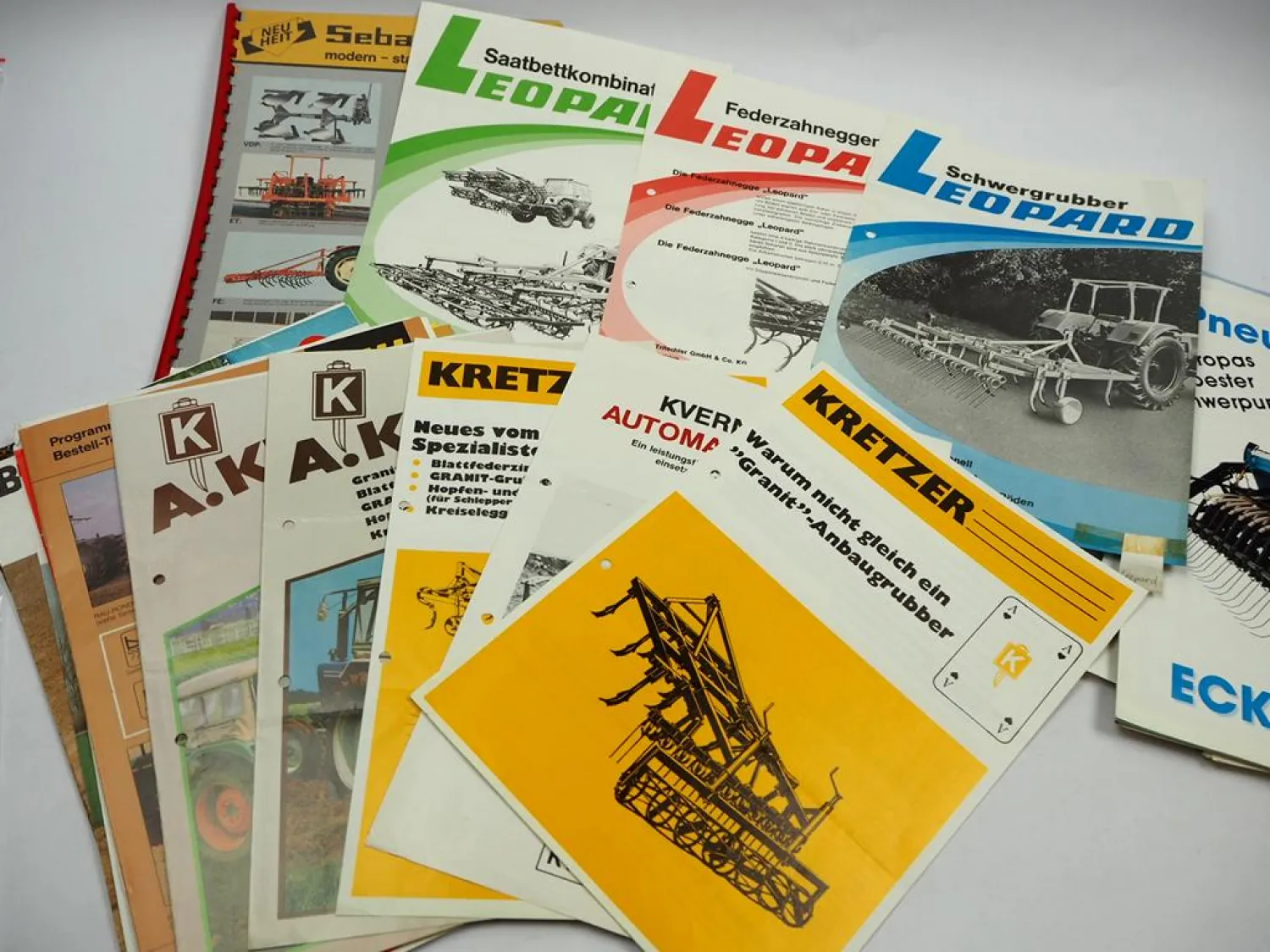 Posten Original Prospekte Landtechnik Bodenbearbeitung 1970/80er Jahre