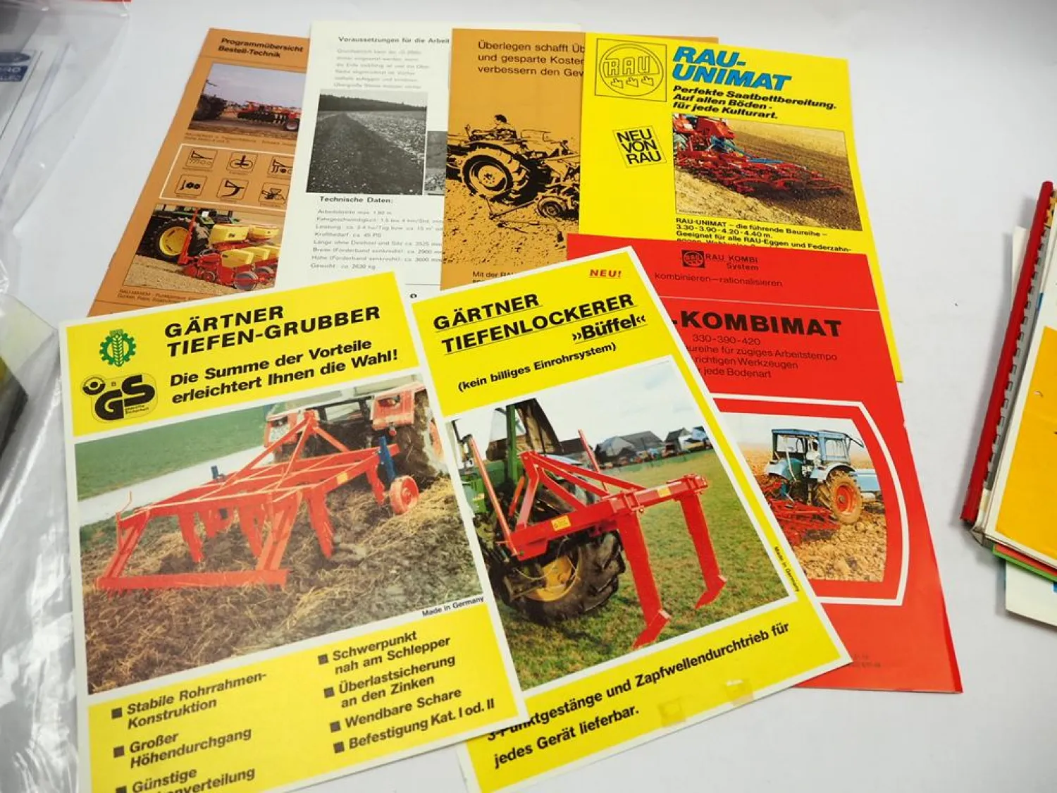 Posten Original Prospekte Landtechnik Bodenbearbeitung 1970/80er Jahre