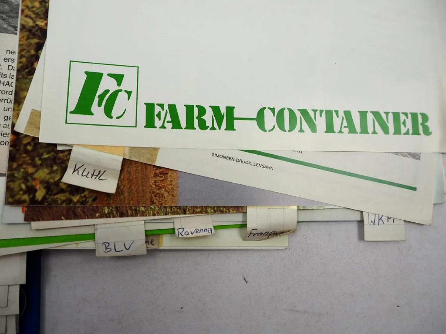 Posten original Prospekte Landtechnik ca. 60 Stück 1970er - 1990er Jahre