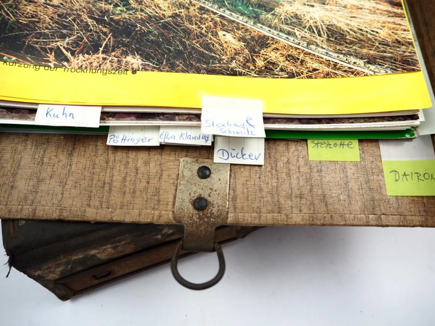 Posten Original Prospekte Landtechnik Mähwerke im Archivkasten ca. 1970/80er J.
