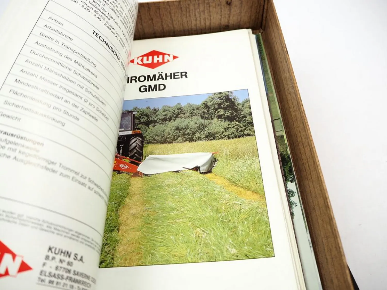 Posten Original Prospekte Landtechnik Mähwerke im Archivkasten ca. 1970/80er J.