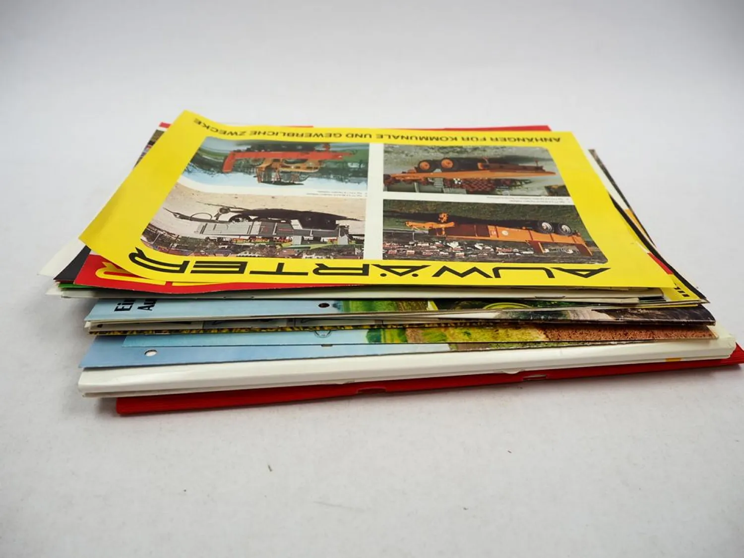 Posten original Prospekte Landtechnik Transport ca. 30 Stück 1970er - 1990er Jahre