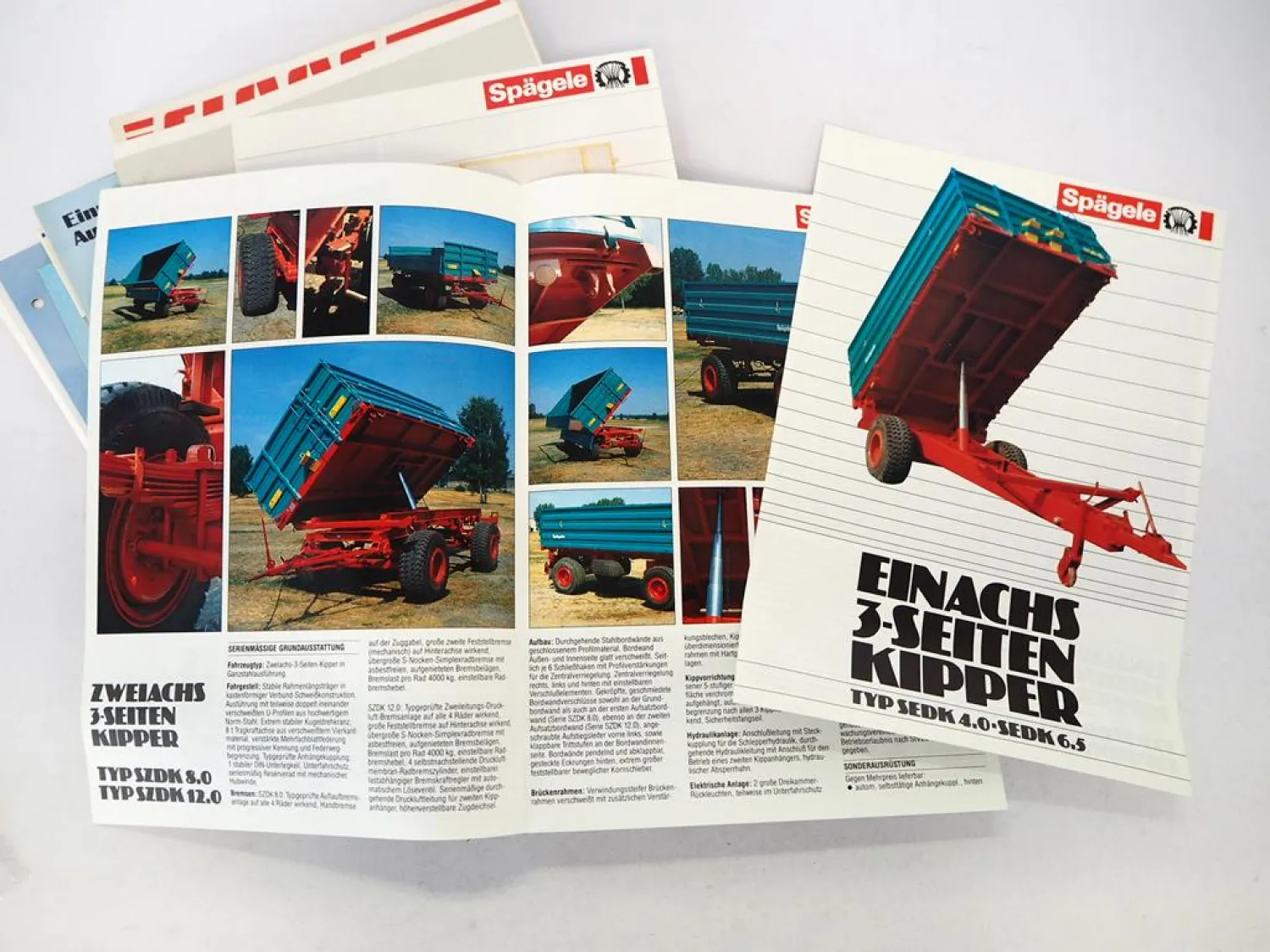 Posten original Prospekte Landtechnik Transport ca. 30 Stück 1970er - 1990er Jahre