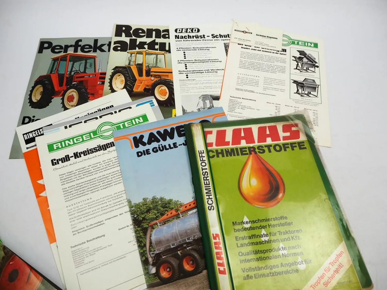 Posten Original Prospekte Landtechnik verschiedene Hersteller ca. 1970/80er J.