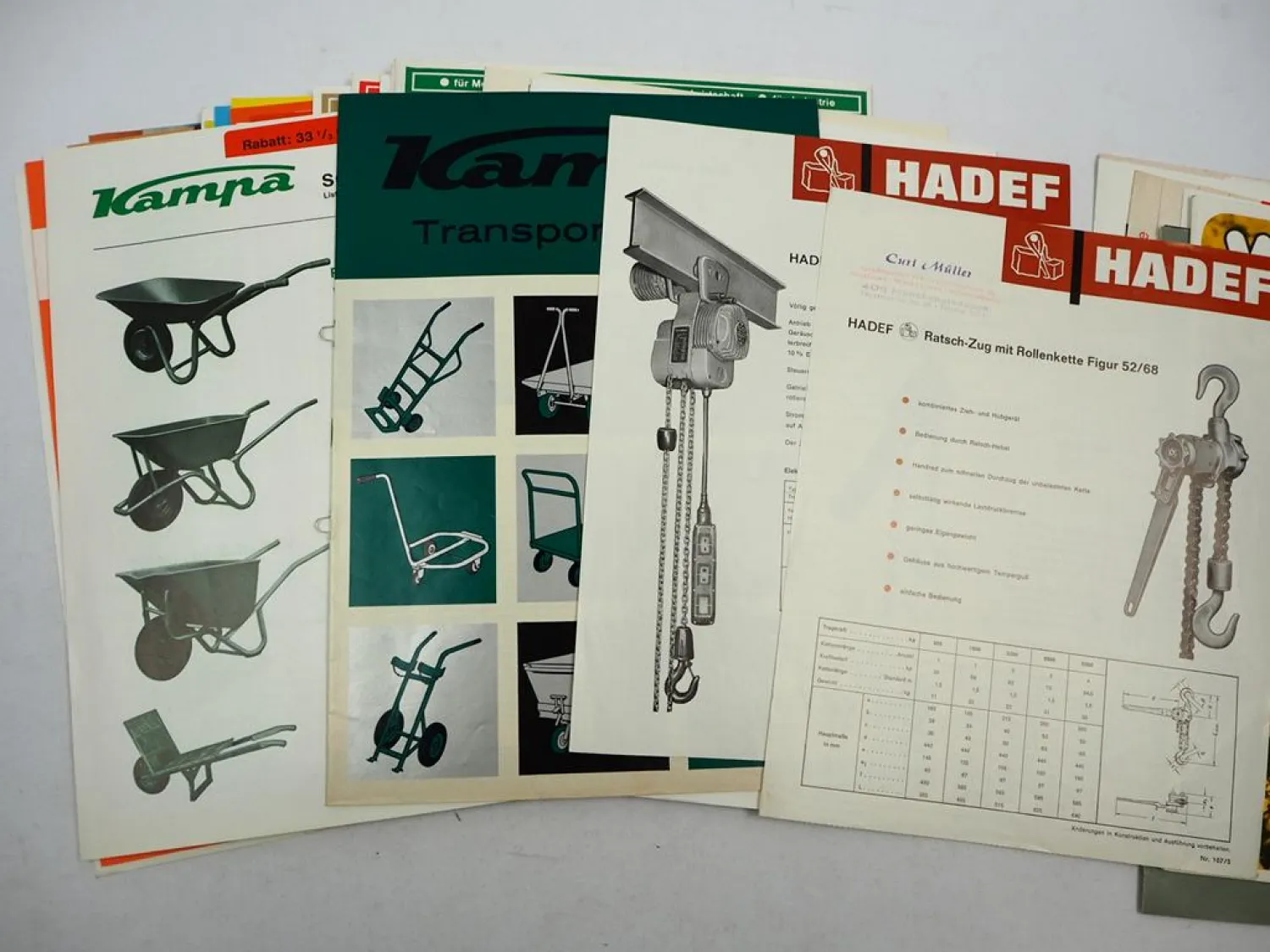 Posten original Prospekte Landtechnik Werkzeug ca. 40 Stück 1960er - 1990er Jahre