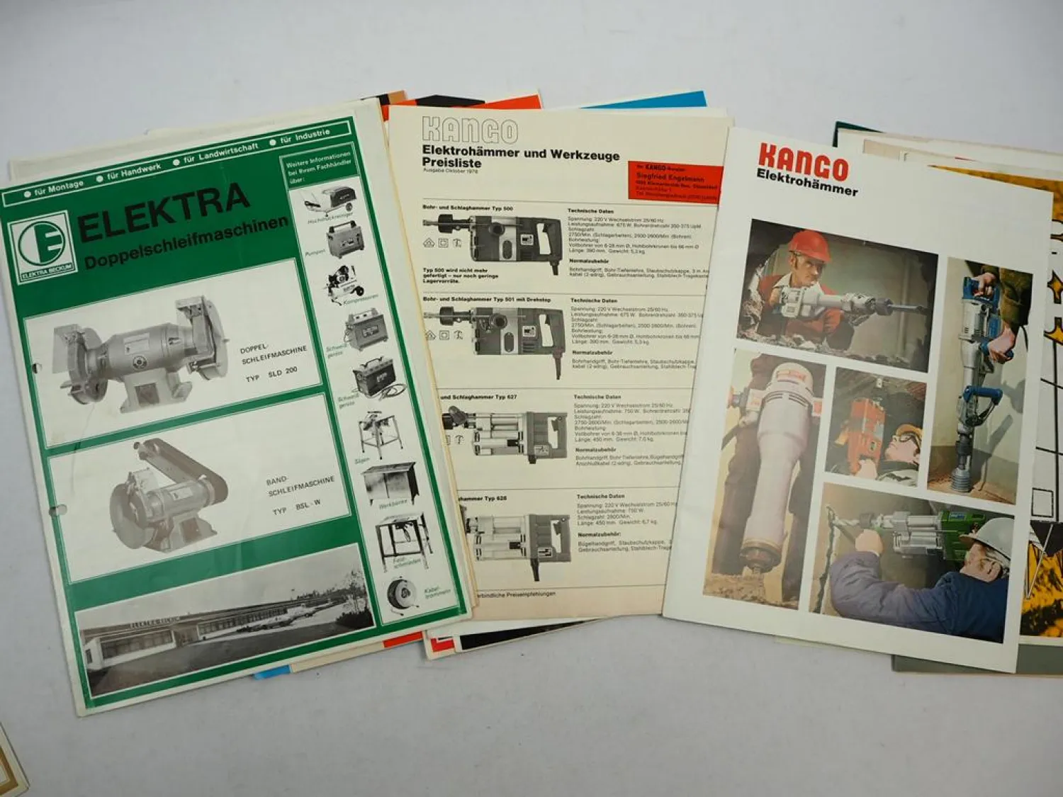 Posten original Prospekte Landtechnik Werkzeug ca. 40 Stück 1960er - 1990er Jahre