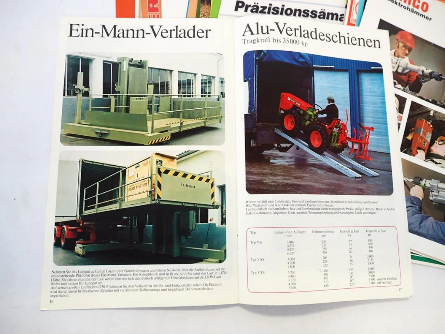 Posten original Prospekte Landtechnik Werkzeug ca. 40 Stück 1960er - 1990er Jahre