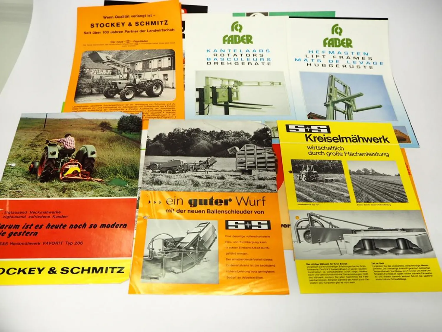 Posten Original Prospekte Landtechnik z.B. Frontlader 1970/80er Jahre