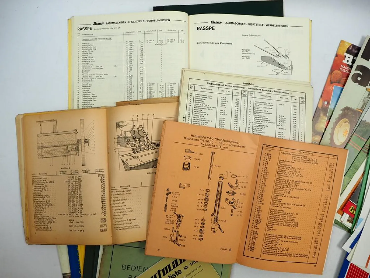 Posten original Prospekte Preislisten Ersatzteillisten Landtechnik 1960/90er J.