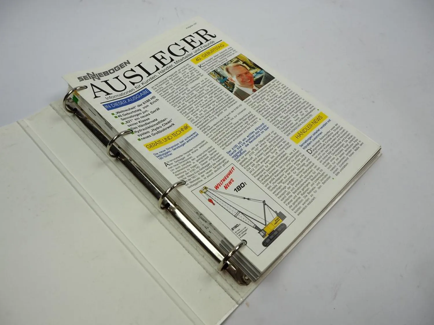 Posten Original Prospekte Sennebogen Seilbagger Teleskopkran 1990er Jahre