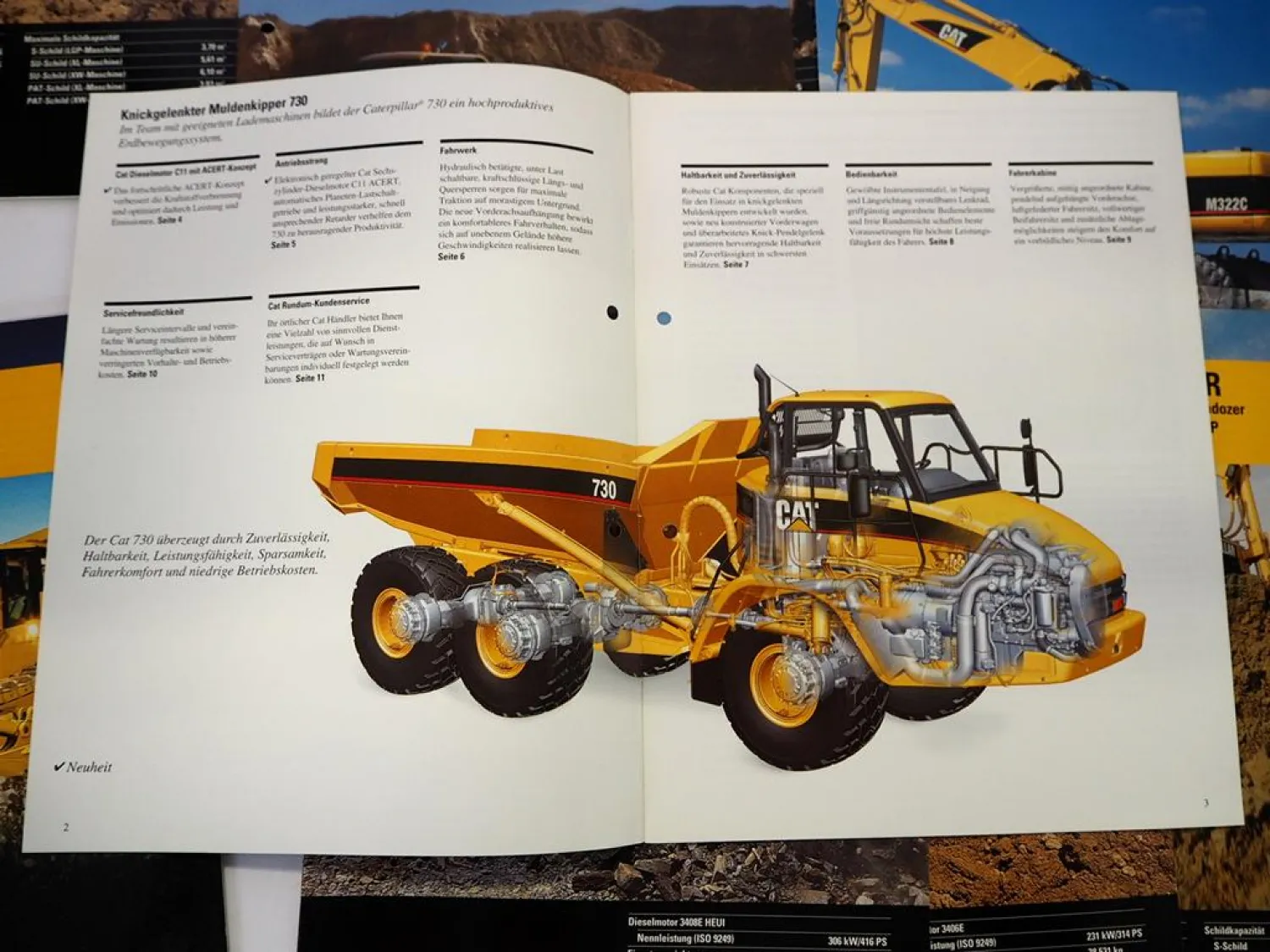 Posten Original Prospekte Zeppelin CAT Radlader Kipper Raupen 1990er Jahre