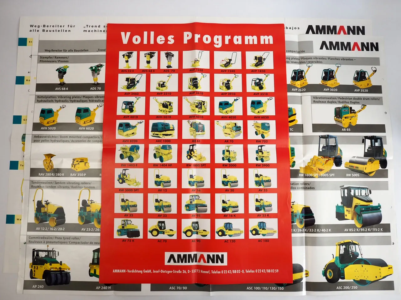 Posten Prospekte Ammann Rüttelplatten Verdichter Walzen 1999/2006