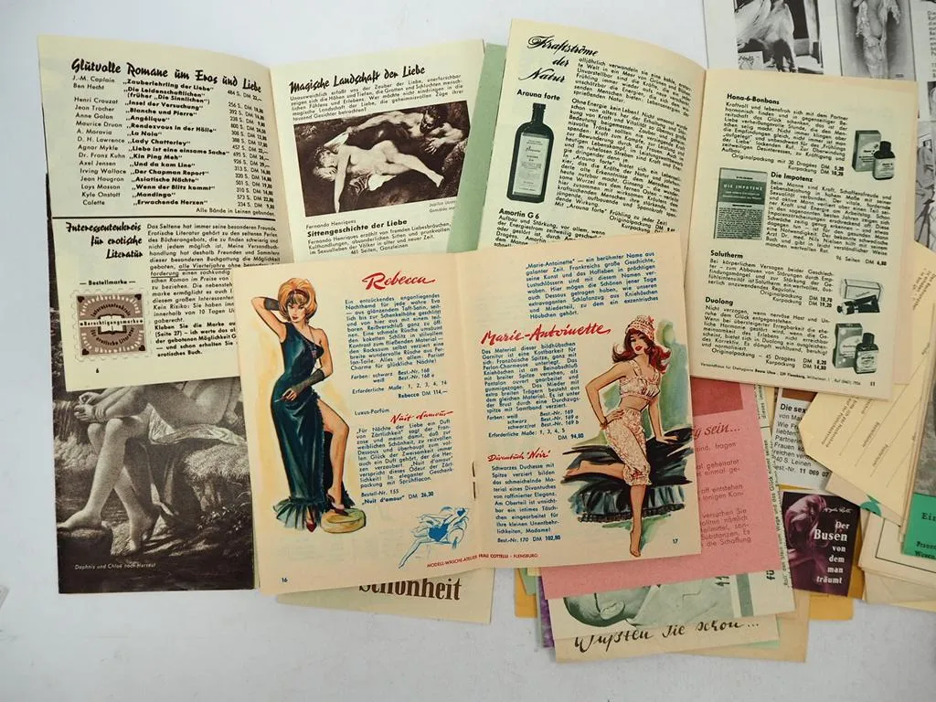 Posten Prospekte Kataloge Erotikversand Beate Use Flensburg 1950/60er Jahre