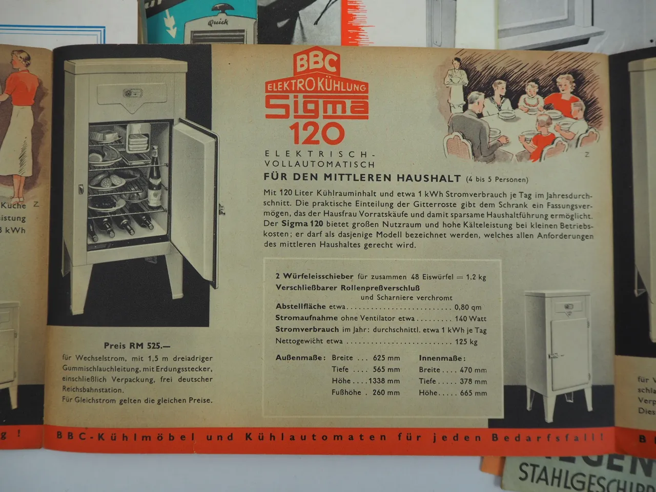 Posten Prospekte Waschmaschinen Küchengeräte Bosch Zanker Hoover 1950er Jahre