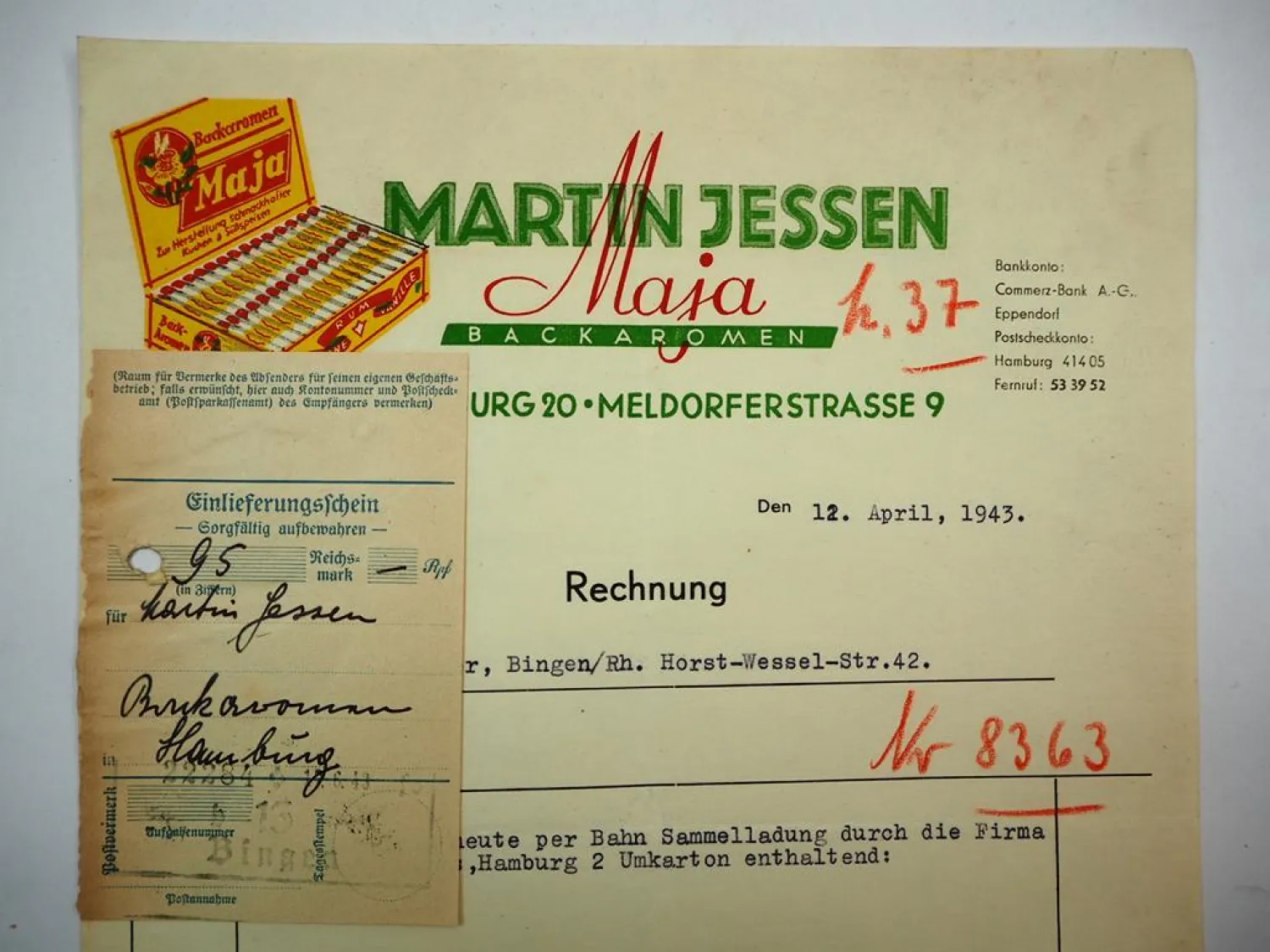 Posten Rechnungen z. B. Erdal Henkel Nestle Maggi Oetker Rütli 1930/40er Jahre