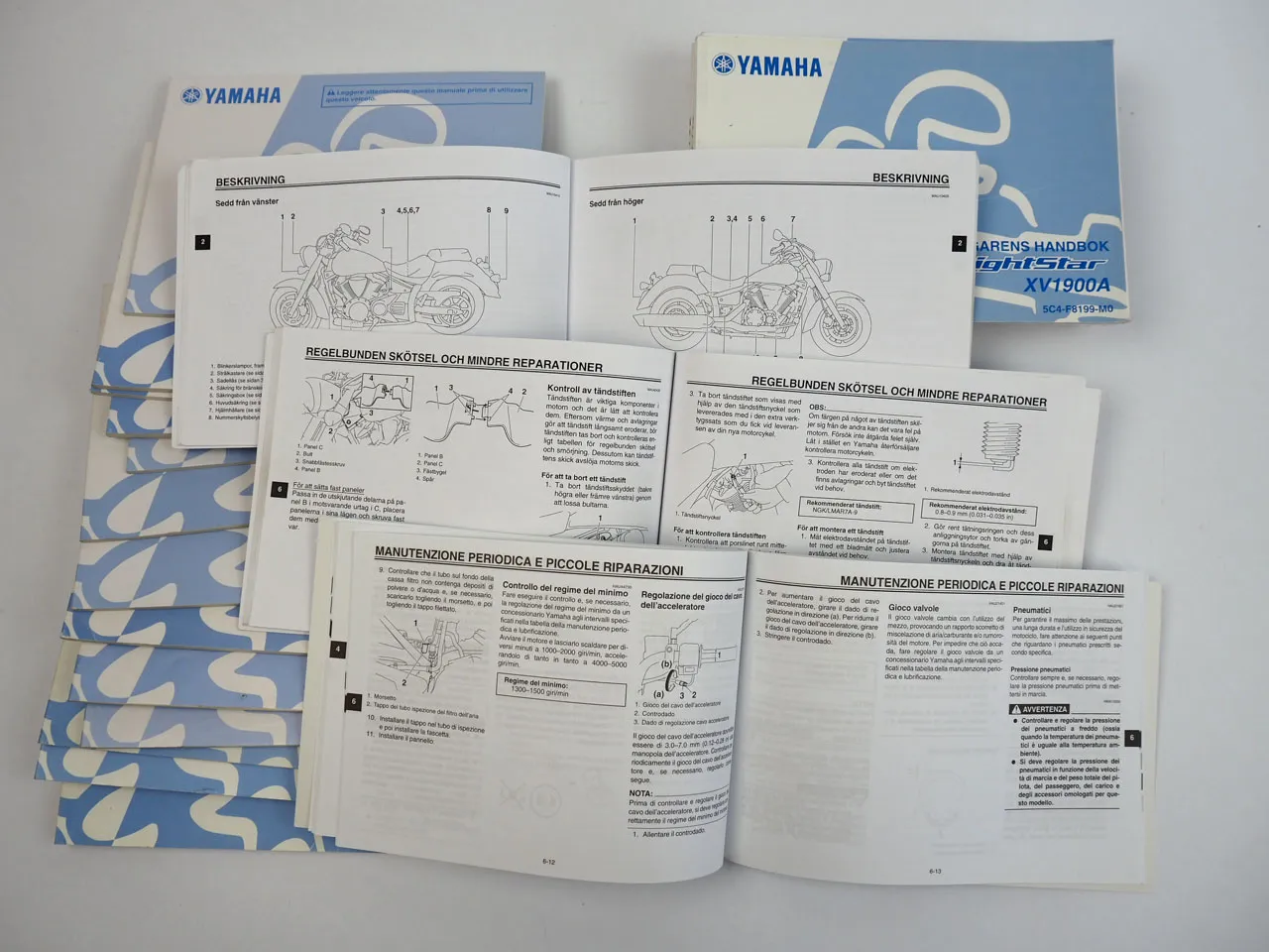 Posten Yamaha Bedienungsanleitungen in z.B. französisch italienisch für Händler
