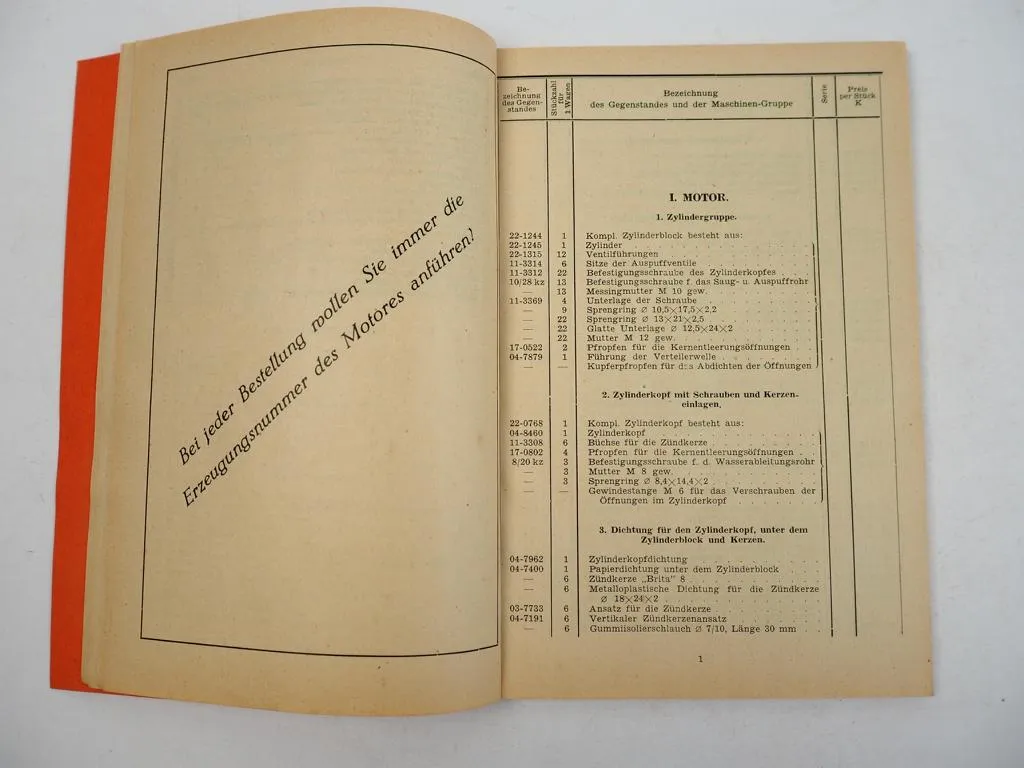 Praga AV 2 Serie PKW Ersatzteilliste Ersatzteilverzeichnis ca. 1939 Wehrmacht