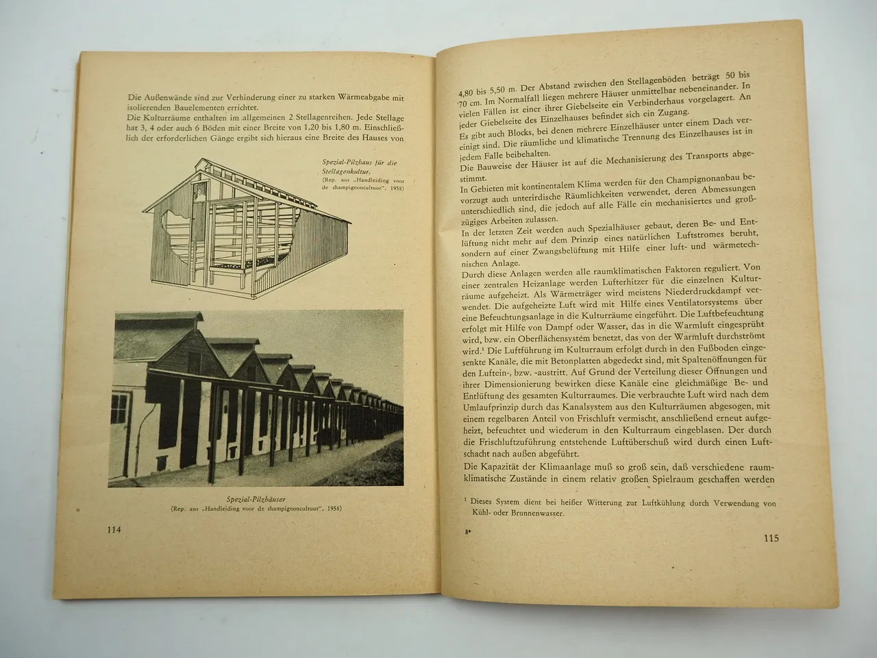 Praxis des Champignonanbaues von Volkmar Kindt 1960 Pilzzucht Champignon