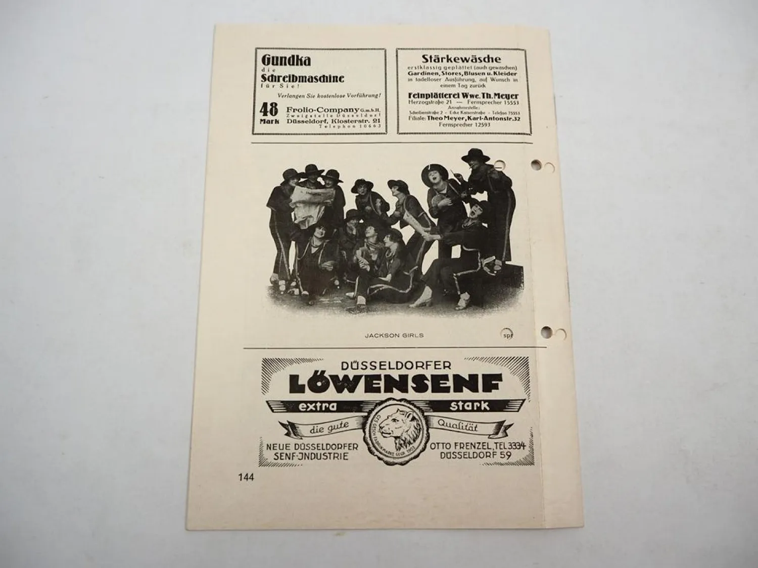 Programmheft Apollo Theater Düsseldorf Nr. 9 vom Januar 1927