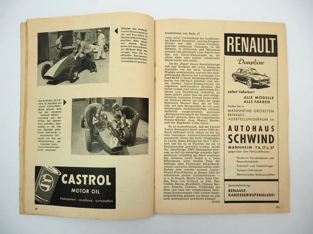 Programmheft Hockenheim Internationales DMV Rheinpokal Rennen Motorrad 1960