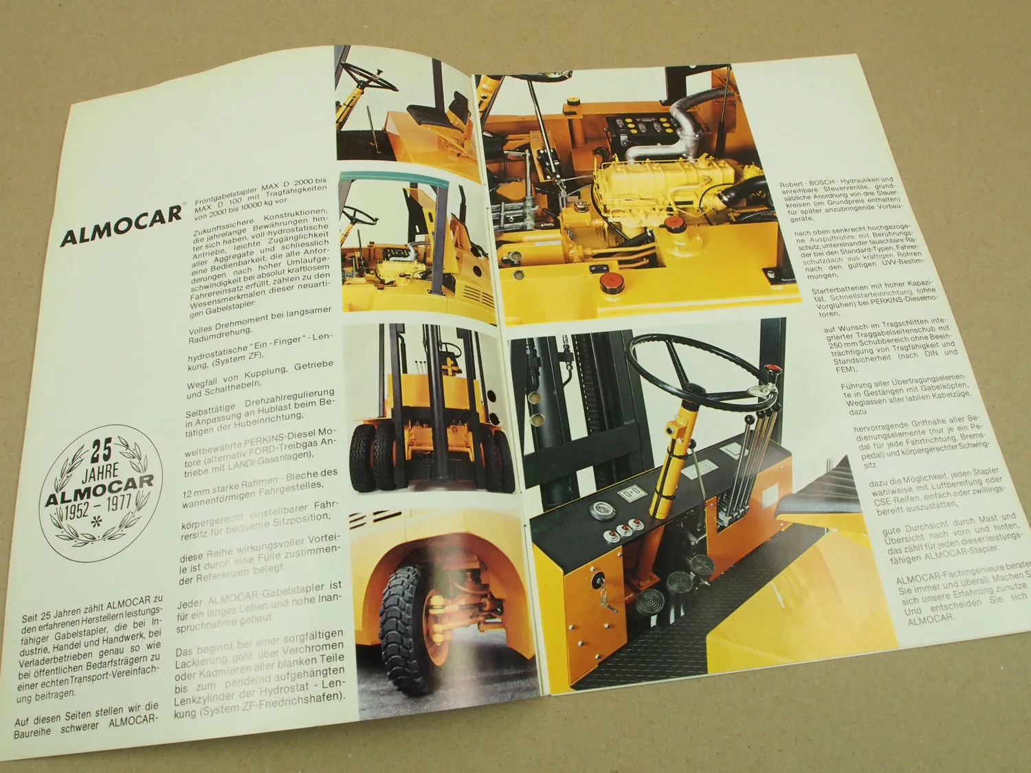 Prospekt 25 Jahre Almocar Dachau Stapler D 2000 2500 3000 3500 50 60 70 80 100