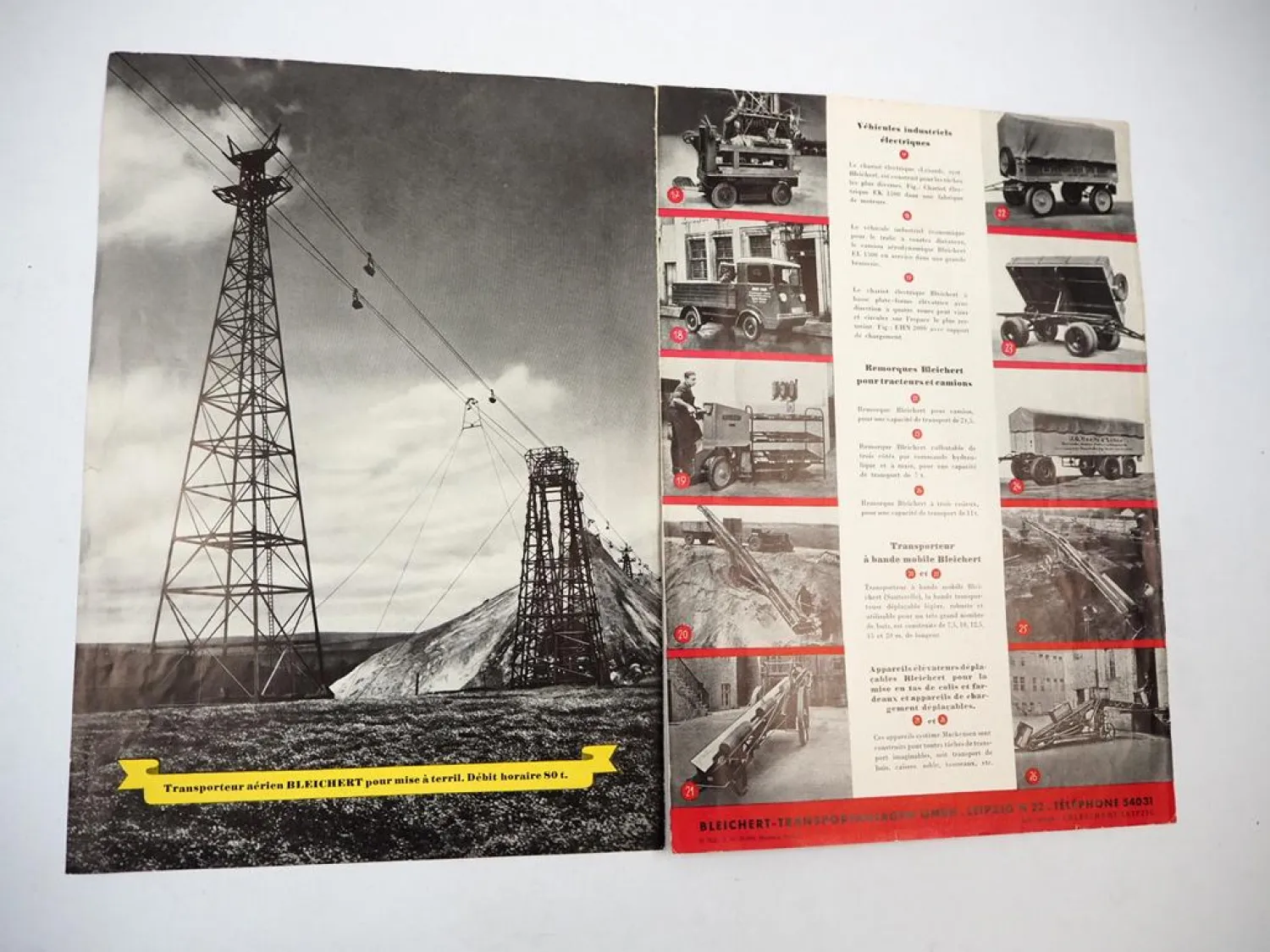 Prospekt Adolf Bleichert Transportanlagen Leipzig 1930er Jahre unvollständig