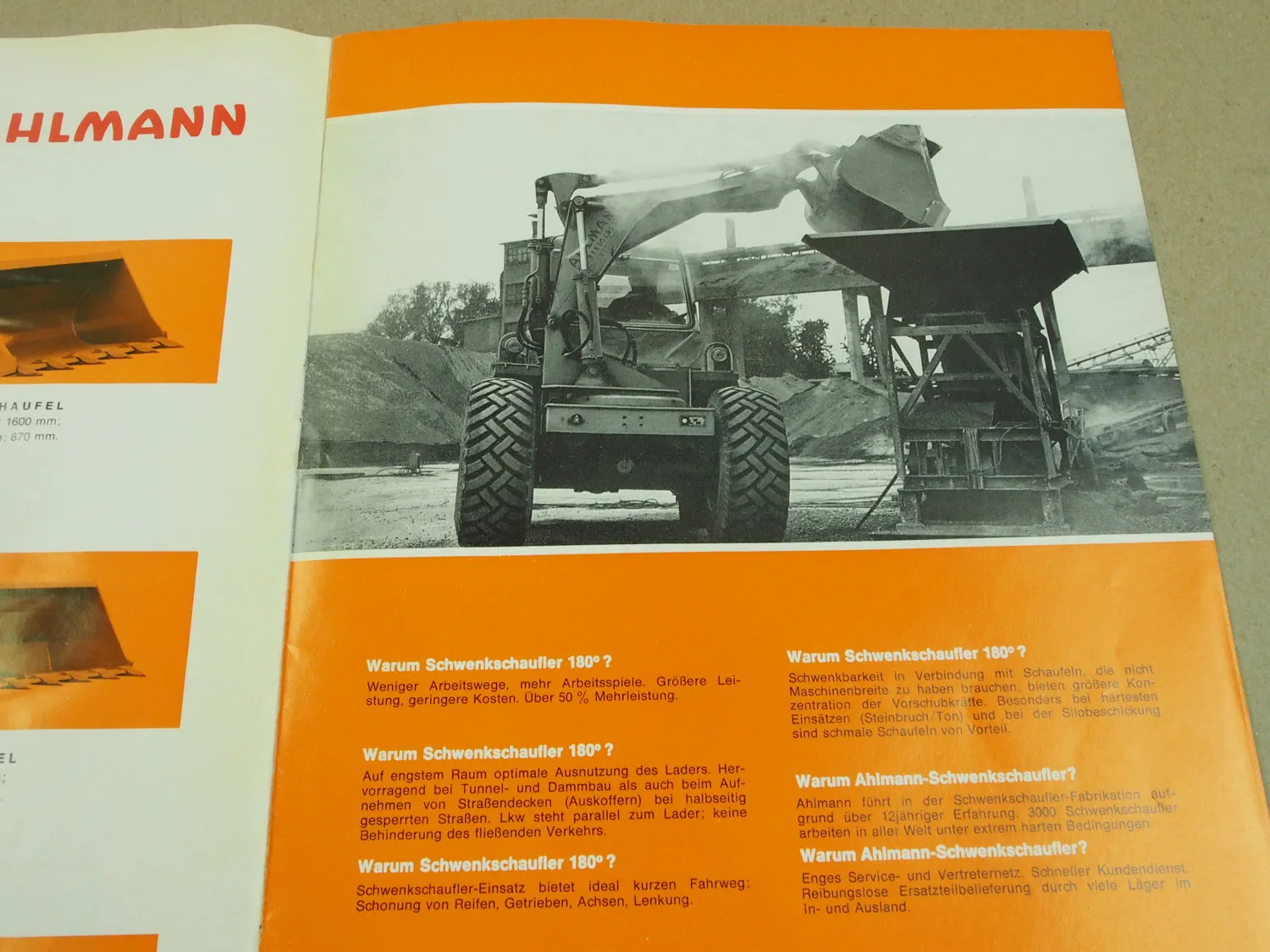 Prospekt Ahlmann A68 Schwenklader mit Mercedes Benz Motor 1966