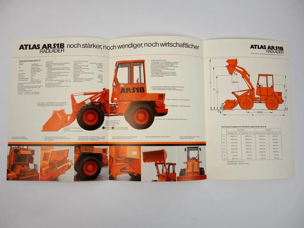 Prospekt Atlas AR51B Radlader 1980
