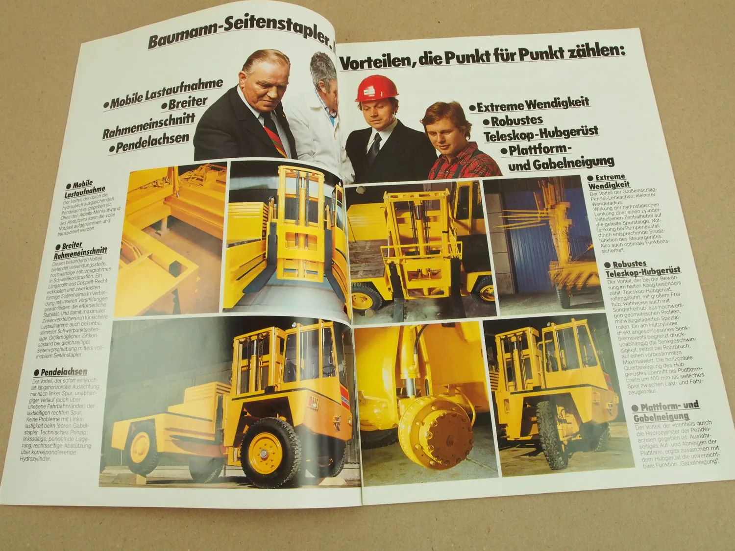 Prospekt Baumann Stapler Programm AS 30 35 40 45 50 60 80 CS100 120 150 von 1982