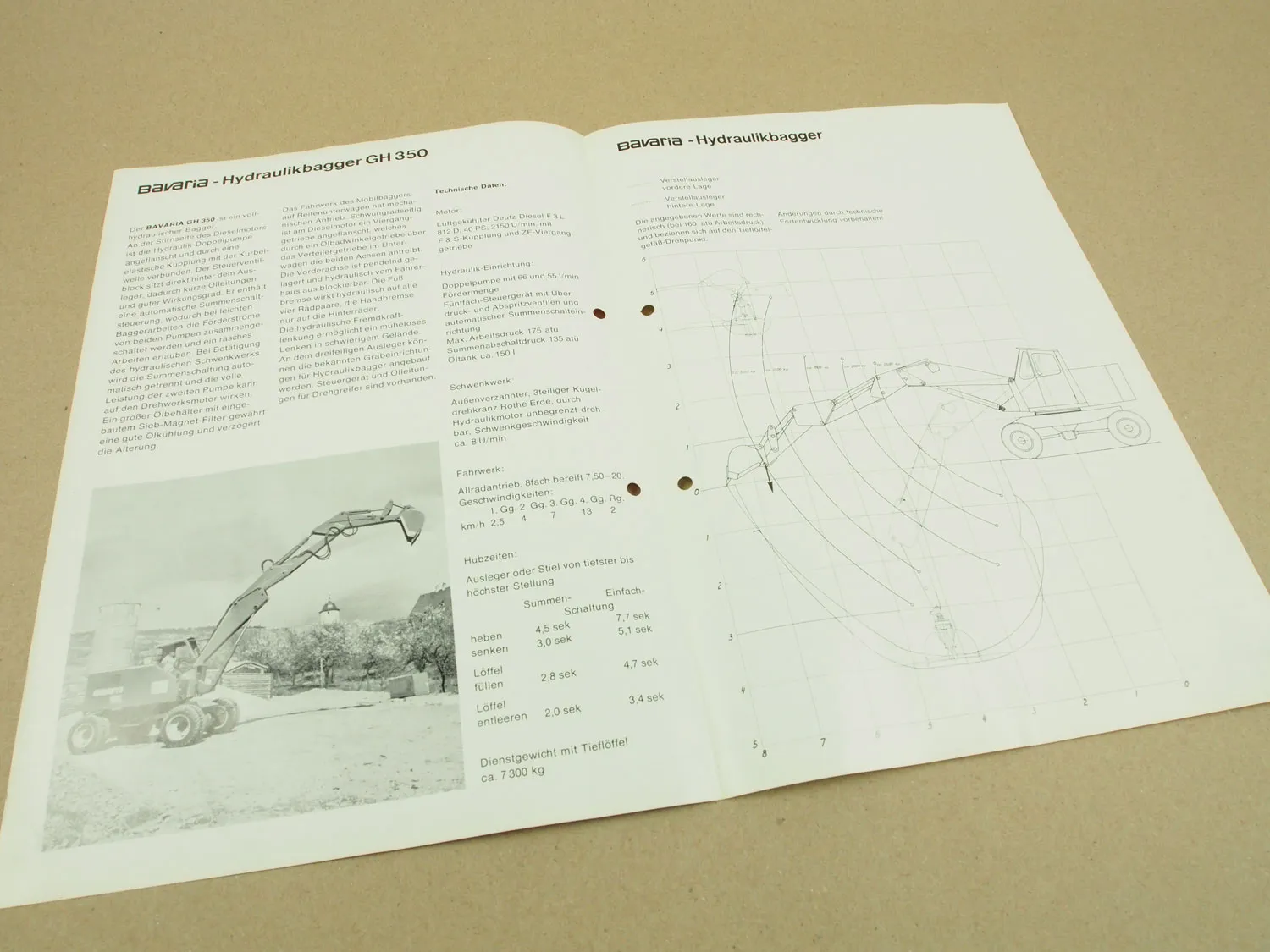 Prospekt Bavaria GH350 Hydraulikbagger 1967