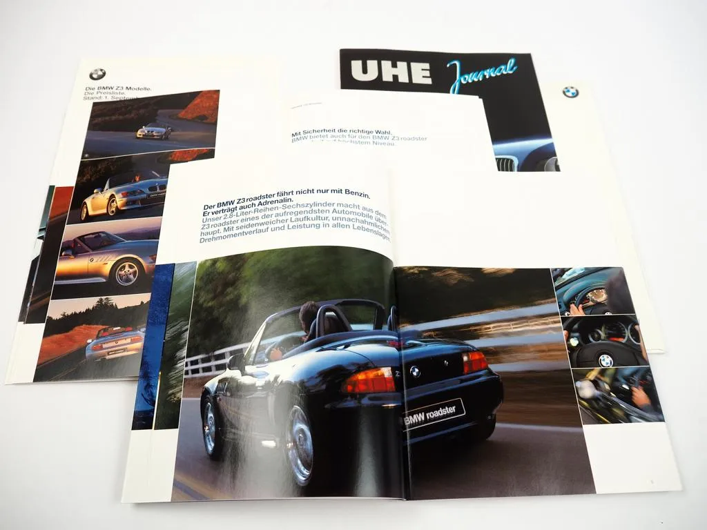 Prospekt BMW Z3 Roadster 1.8 1.9 2.8 M Technik Ausstattung Uhe 1998 + Preisliste