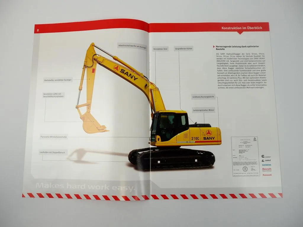 Prospekt Bodo Sany SY 200 210 230 310 Kettenbagger 2007