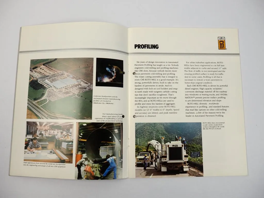 Prospekt Brochure CMI Roadbuilding Machines Oklahoma 1981