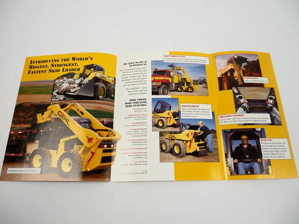 Prospekt Brochure Gehl 7600 7800 Kompaktlader Skid Loaders 2001