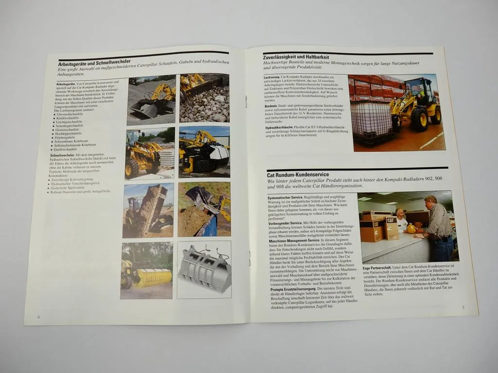 Prospekt CAT Caterpillar 902 906 908 Radlader 2004