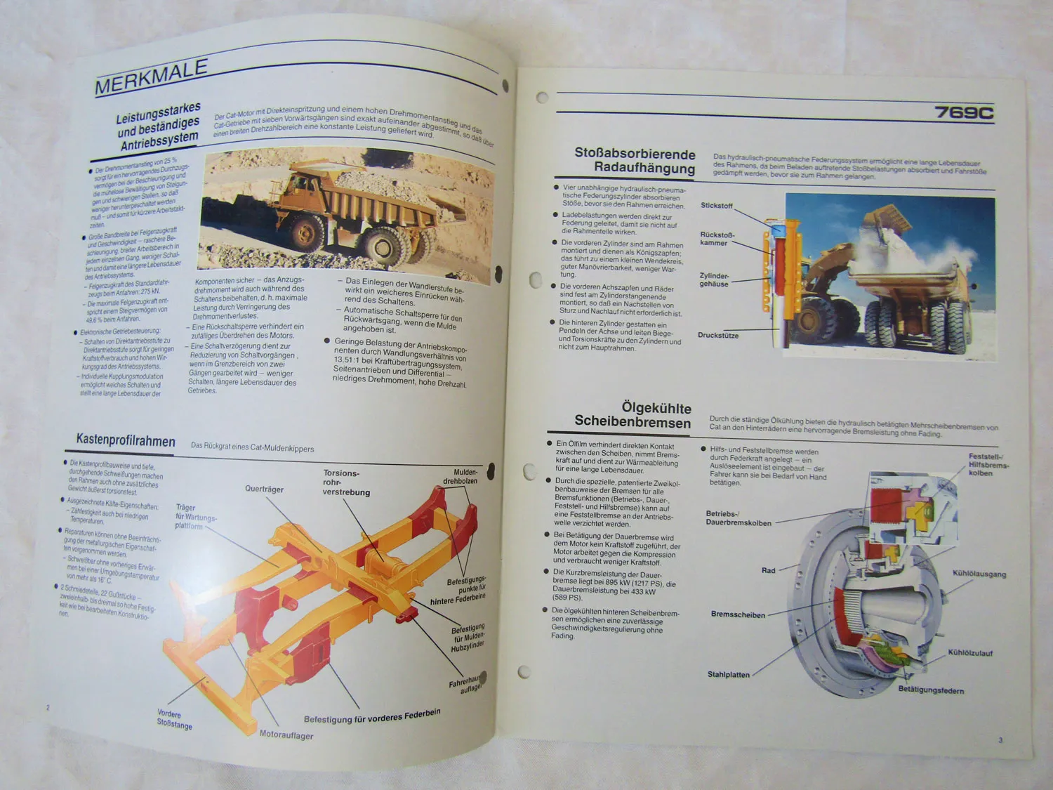 Prospekt CATerpillar 769C Muldenkipper 1989
