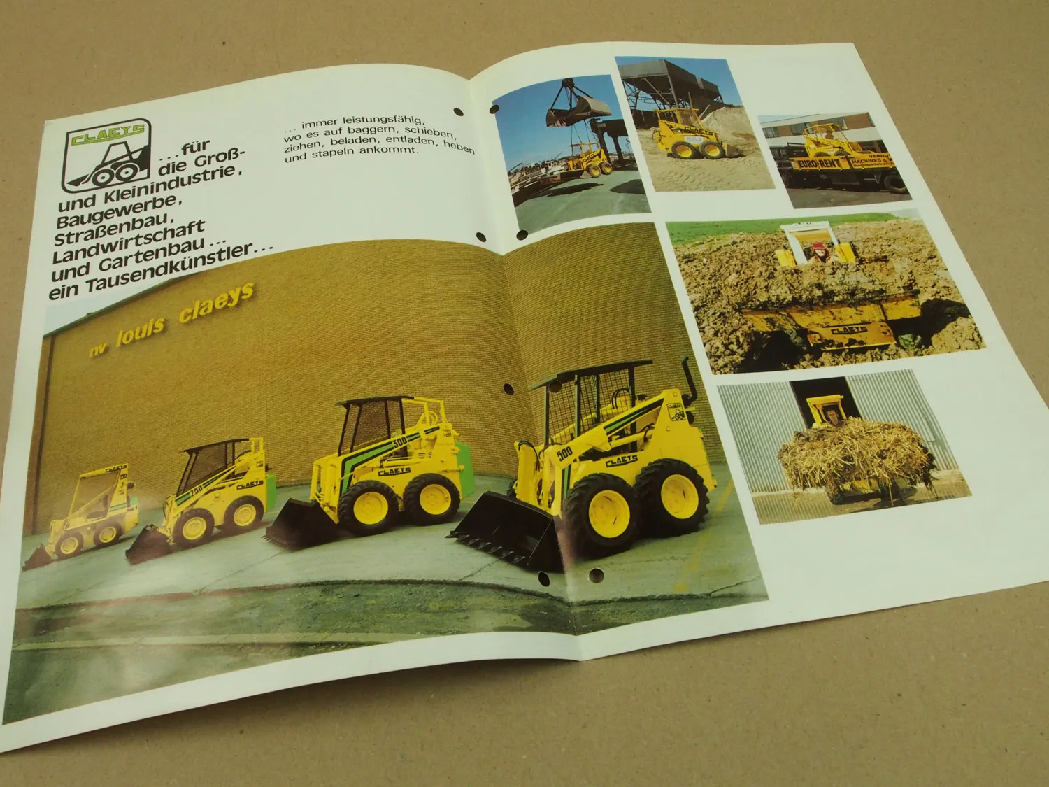 Prospekt Claeys 150 250 30 500 Kompaktlader Allzwecklader