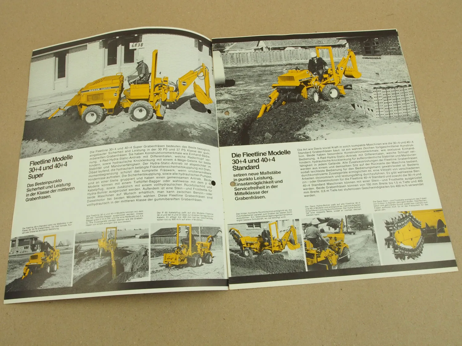 Prospekt Davis Grabenfräsen Programm Fleetliine 30+4 40+4 12+4 70+4 20+4 von 74
