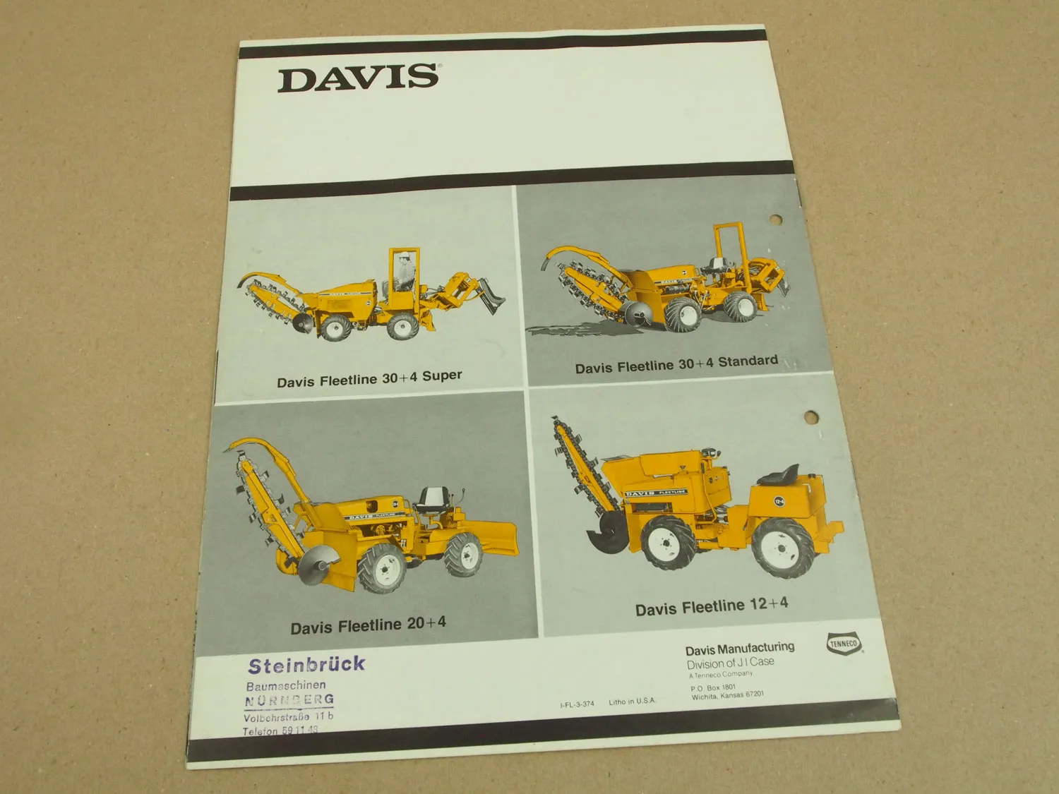 Prospekt Davis Grabenfräsen Programm Fleetliine 30+4 40+4 12+4 70+4 20+4 von 74