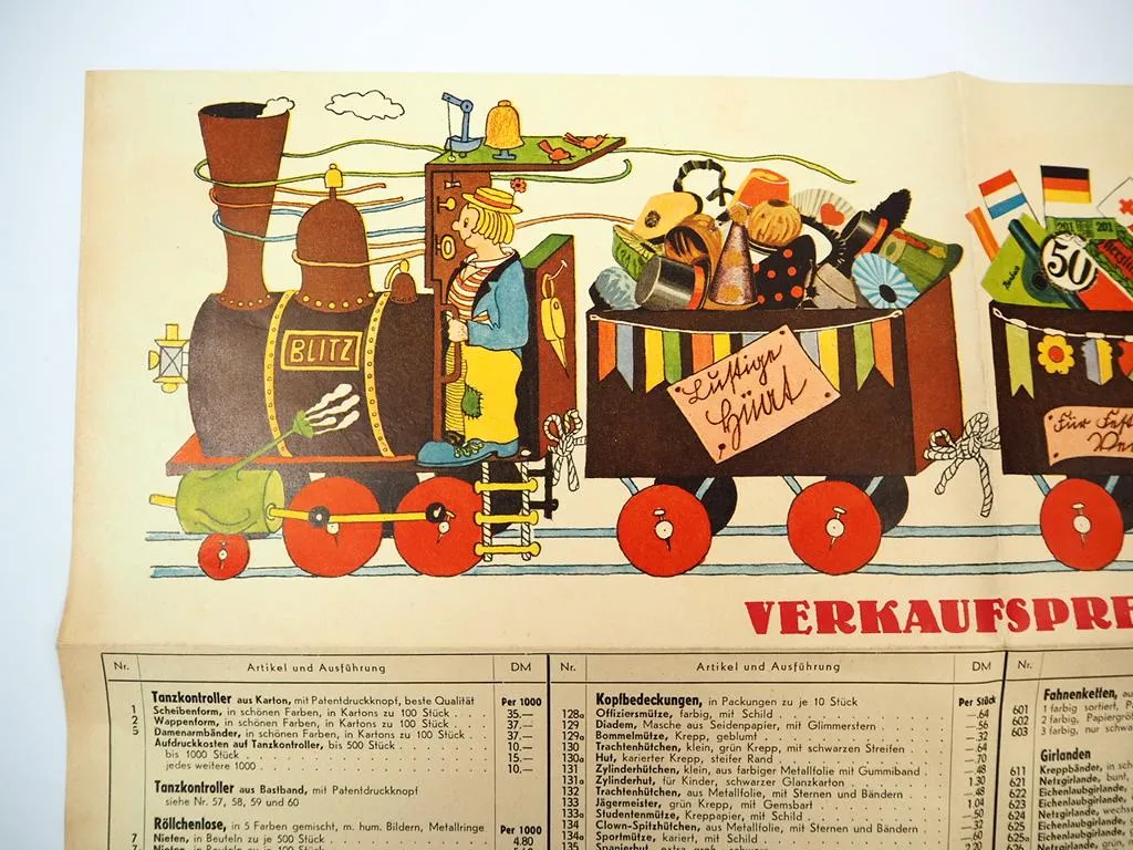 Prospekt Deko Vereinsartikel Papierwarenfabrik Max Glas München 1952