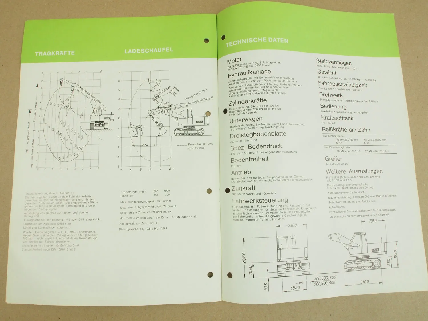 Prospekt Eder 600R Kettenbagger wohl 70er Jahre