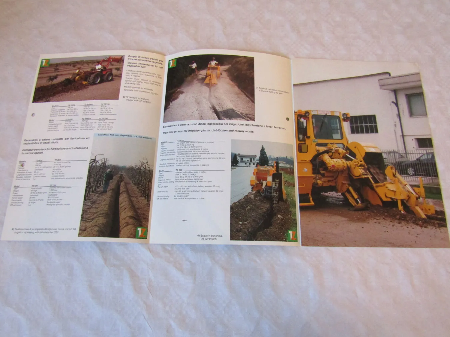 Prospekt Garbin TZ 25/50 50/80/2 R20 C20 C80M C80I R100 bis C200 in engl/ital