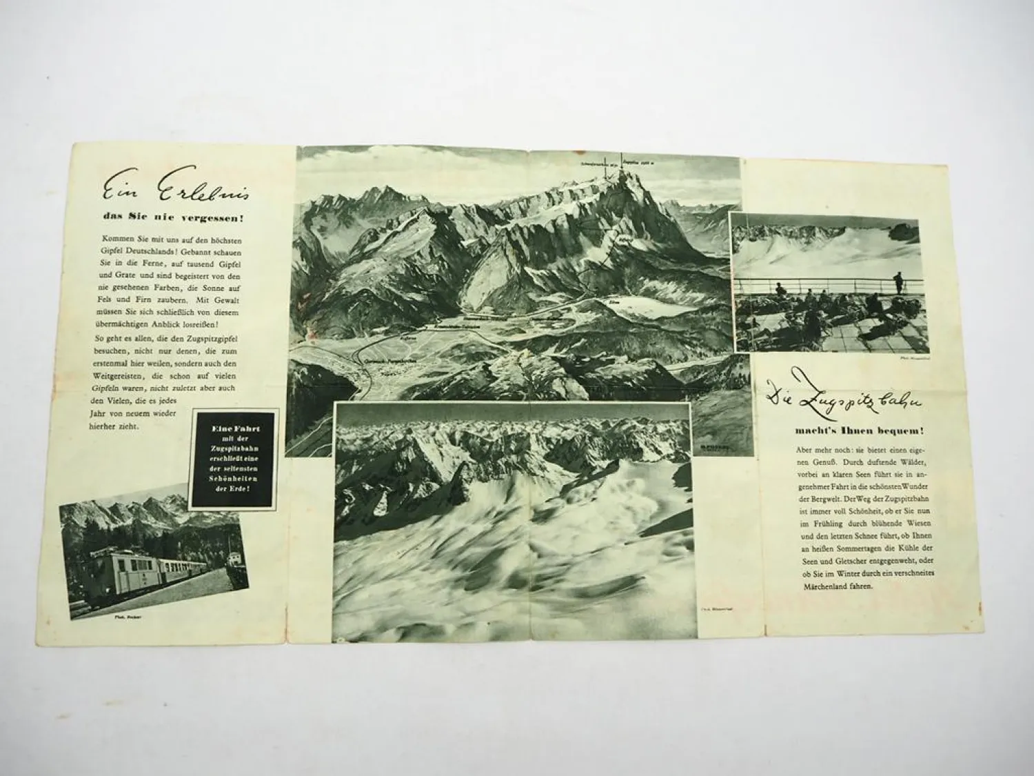 Prospekt Garmisch Partenkirchen Zugspitzbahn Hotel Schneefernerhaus 1930er Jahre