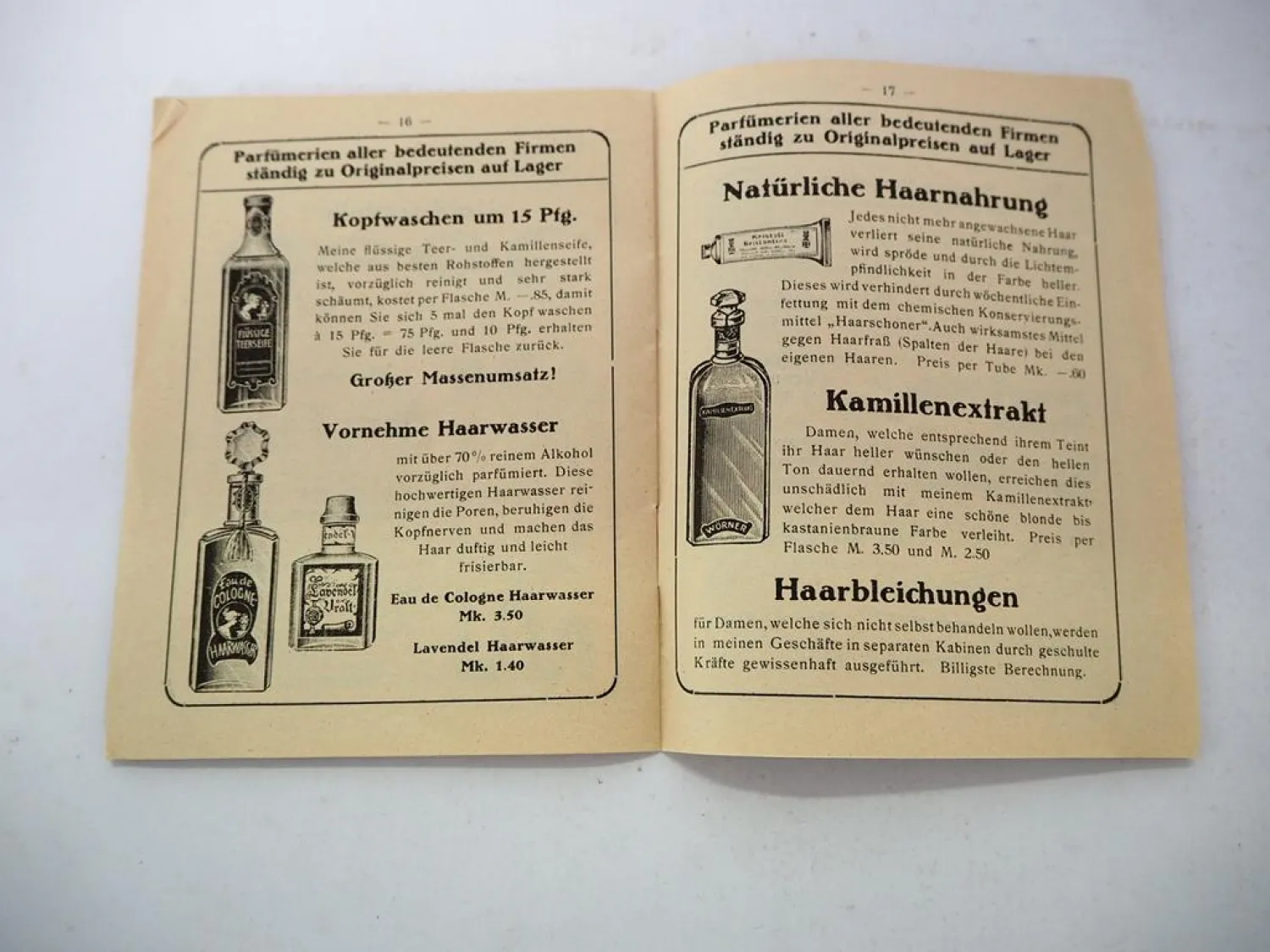 Prospekt Haar Spezialhaus Wörner Perücken 1927 Bleibt der Bubikopf modern?