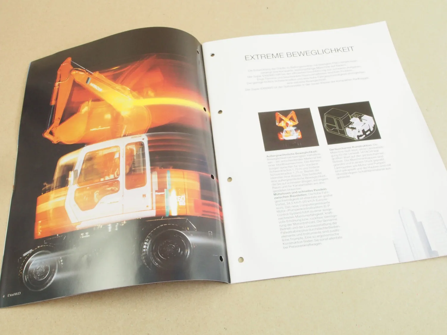 Prospekt Hitachi Super EX Bagger EX60 von 1994