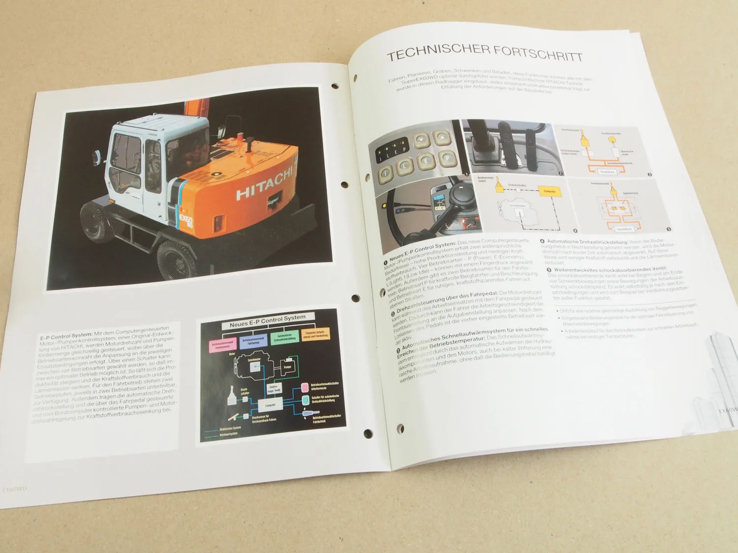 Prospekt Hitachi Super EX Bagger EX60 von 1994