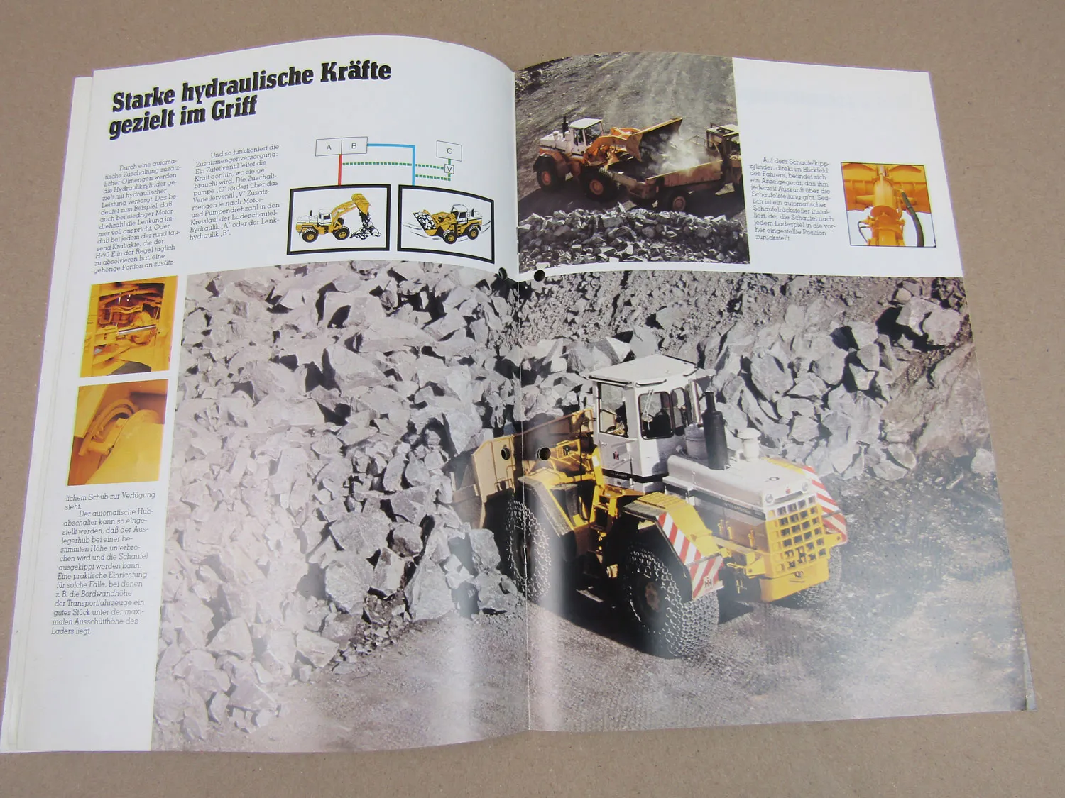 Prospekt IHC International Harvester H-90E PayLoader 1970er Jahre