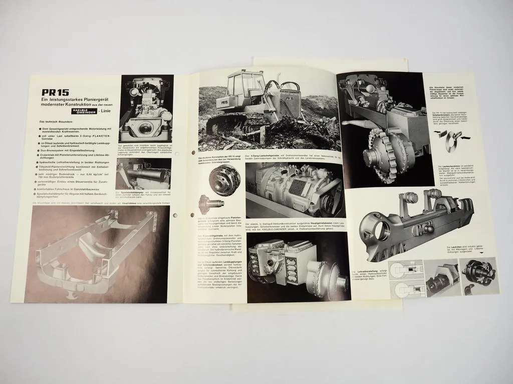 Prospekt Kaelble Gmeinder PR15 Dieselraupe 1968 + Angebot